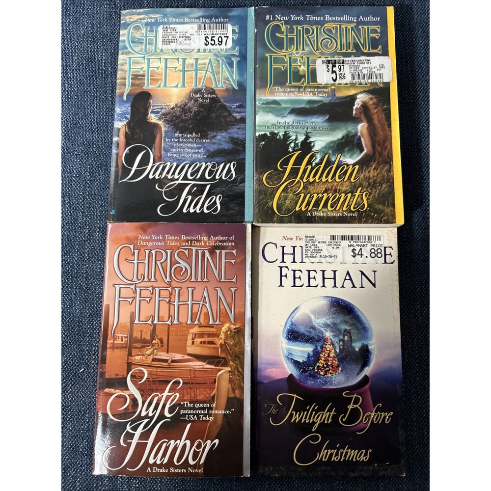 Christine Feehan 4 Book Lot Paperback Paranormal Romance Drake Sisters Series